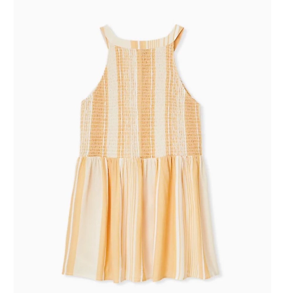 Torrid Stripe Smocked Babydoll Tank - Picture 3 of 3